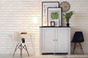White Rustic Brick Self Adhesive Wallpaper Interior Sheet - Luzen&Co