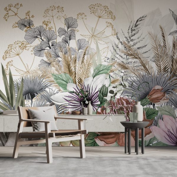 Tropical Flowers And Leaves Wallpaper Luzenandco Wallpaper shop in Sydney Australia