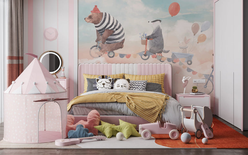 Animals Carnival Design Wallpaper Luzenandco Wallpaper shop in Sydney Australia Luzen&co