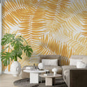 Abstract Floral Blonde Leafs Wallpaper Luzenandco Wallpaper shop in Sydney Australia Luzen&co