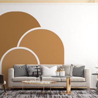 Geometric Wall Pattern In Soft Beige Tones Wallpaper Luzenandco Wallpaper shop in Sydney Australia Luzen&co
