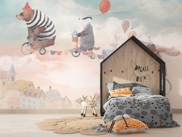 Animals Carnival Design Wallpaper Luzenandco Wallpaper shop in Sydney Australia Luzen&co