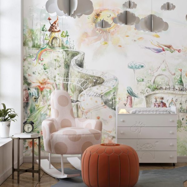 Cloud Castle Kids Wallpaper Luzenandco Wallpaper shop in Sydney Australia Luzen&co