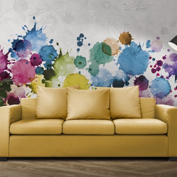 Watercolor Brush Marks Wallmural Luzenandco Wallpaper shop in Sydney Australia Luzen&co