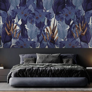 Tropical Leaves in Purple Tones Wallpaper Luzenandco Wallpaper shop in Sydney Australia Luzen&co