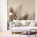 Abstract Leaf Design in Brown Tone Wallpaper Luzenandco Wallpaper shop in Sydney Australia Luzen&co