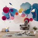 Watercolor Planets Kids Wall mural Luzenandco Wallpaper shop in Sydney Australia Luzen&co