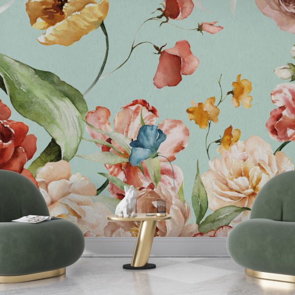 Soft Tones Rose Garden 3D Wallpaper, Wallpaper shop in Sydney, Australia