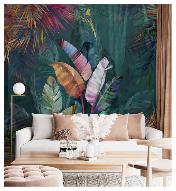 Big Banana Leaf Wall Poster Tropical Self Adhesive Wallpaper