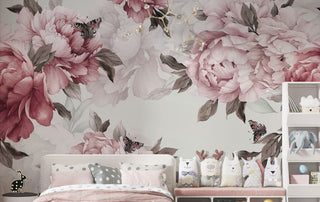 Vintage floral Self adhesive wallpaper, MuralPeel and stick Wallpaper - Luzen&Co