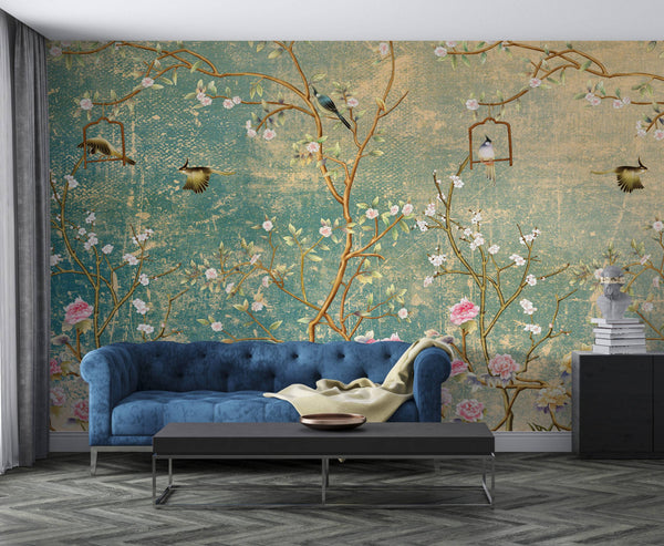 Natural Tones Floral Wallpaper in Australia - Luzen&Co