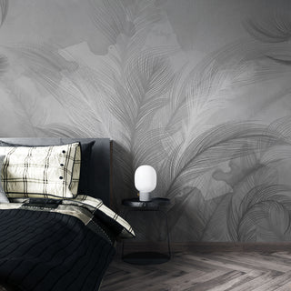 Black And White Soft Tropical Self Adhesive wallpaper