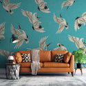 Birds Figured Wall Mural Peel and Stick Wallpaper Australia Luzen and co