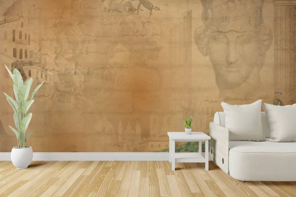 Ancient Roma Pattern 3D Wall Mural Wallpaper - Luzen&Co