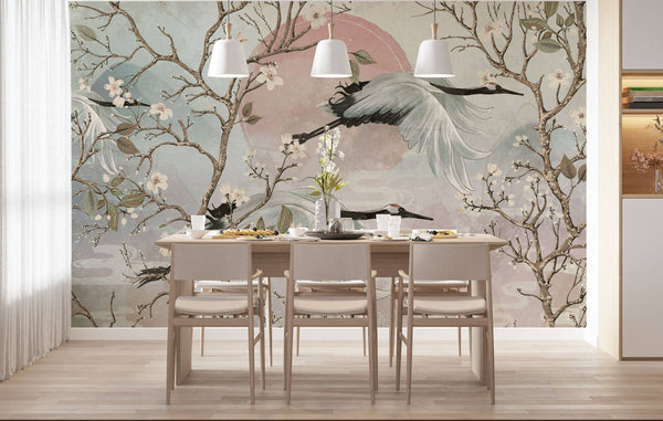 Floral Branches Self adhesive Wallpaper
