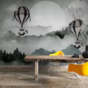 Flying Balloons and Scenery Wall Mural Wallpaper - Luzenandco Australia