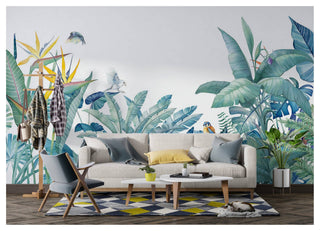 White Tones Tropical Wallpaper - Luzen&Co