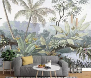Tropical Tree in the Jungle Self Adhesive Wallpaper