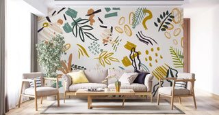 Yellow Tones Teenage Modern Wall Mural Wallpaper