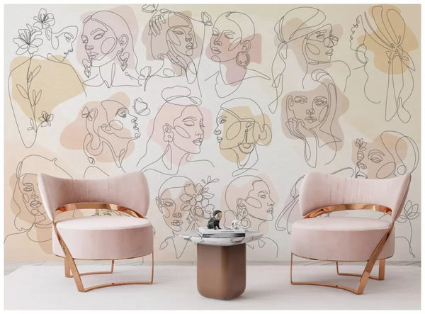 Hairdressers Make Up Studios Wall Mural Self Adhesive Wallpaper - luzenandco
