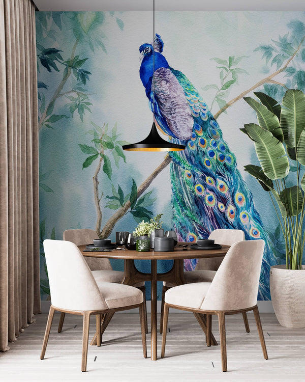 Huge Peacock Peel and Stick wallpaper - luzen&Co