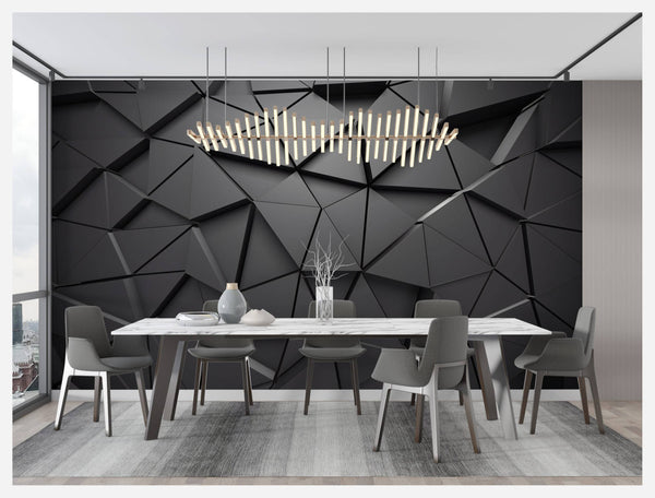 Living Room Trendy Office Geometric Wallpaper