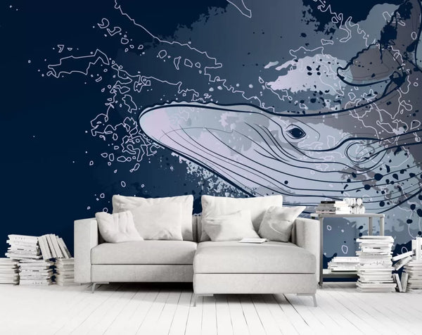 Bird Feather Sooty Colors Wall Mural Self adhesive Wallpaper