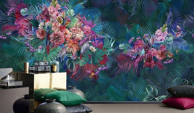 Parrots Tropical Self adhesive wallpaper