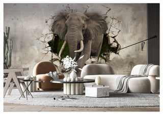 Elephant Crashes Wall Mural Wallpaper - Luzen&Co