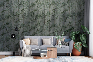 Olive Brances Patterned Floral Wallpaper