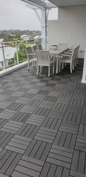 Darkgrey Groove Stripy Composite Decking Tile