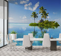 Palm Tree Island Landscape Wallpaper - Luzen&Co