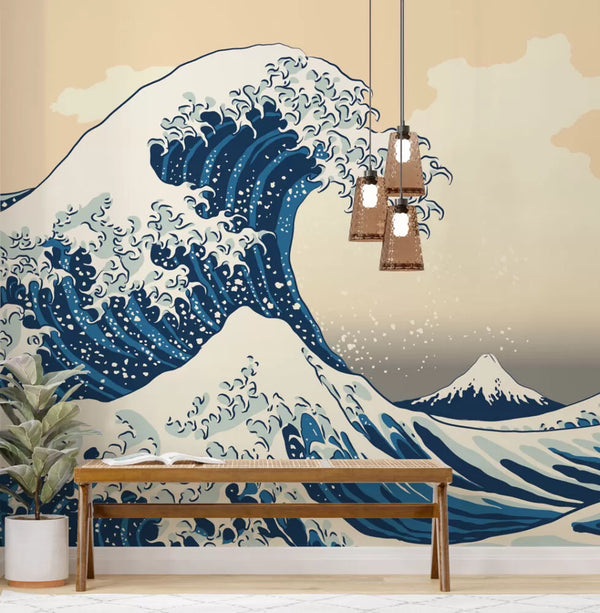 Big Whale Drawing Wall Mural Self adhesive Wallpaper - Luzen&Co