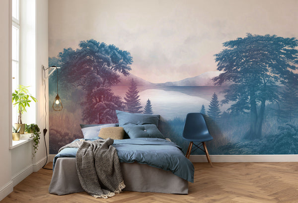 Trees By The Sea Peel and Stick Wallpaper - Luzen&co