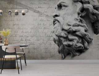 Poseidon Statue Wall Mural Wallpaper - Luzen&Co
