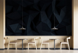 Black Modern Geometric Wallpaper