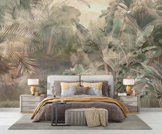 Exotic Tropical Leaves Custom Design Self adhesive wallpaper
