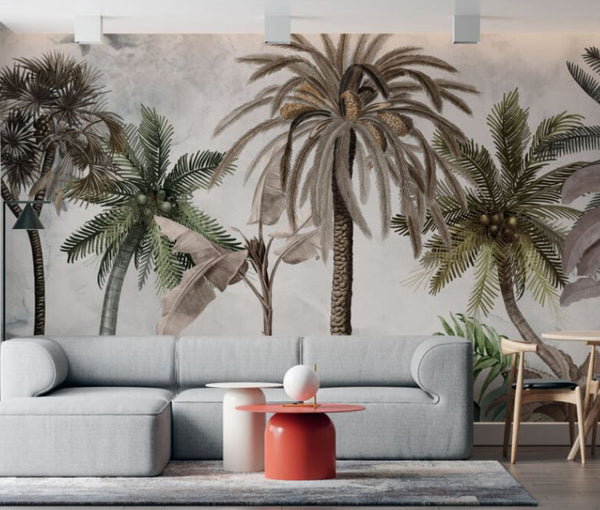 Big Tropical Tree Self Adhesive Wallpaper