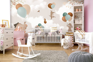 Cloudy Sky Flying Animals Self adhesive wallpaper, Wall sticker, Wall poster, Wall Decal - Luzen&co