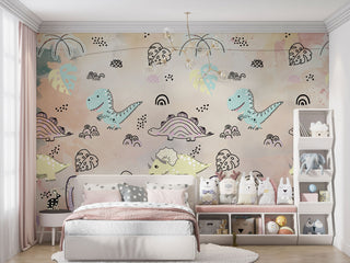 Dinosaurs Kids Wallpaper, Wall sticker, Wall poster, Wall Decal - Luzen&co