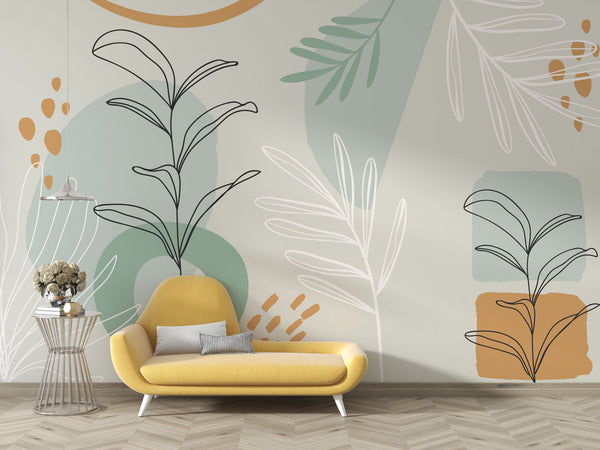Minimalist Leaves Wallpaper - Luzen&Co