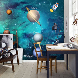 Blue Space Self adhesive Wallpaper