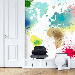World Map Designed Wallcovering Wallpaper, Wall sticker, Wall poster, Wall Decal - Luzen&co