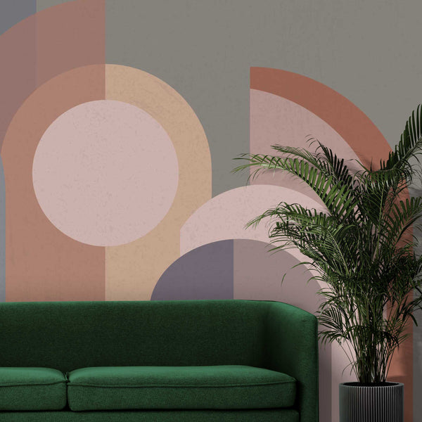 Geometric Soft Patterns Modern Wallpaper