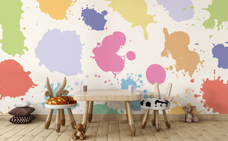 Brush Stroke Colorful Kids Wallpaper