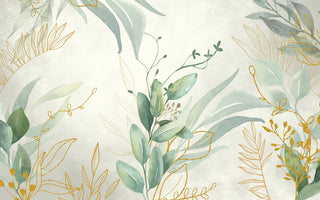 Soft Leaves Watercolor Wallpaper