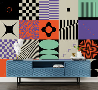 Geometric Colorful Patterns Modern Wallpaper