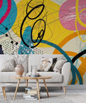 Colorful Tigers Wall Mural Self adhesive Wallpaper - Luzen and co Australia
