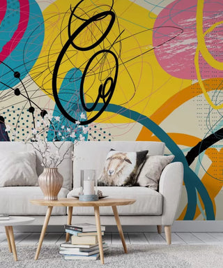 Colorful Tigers Wall Mural Self adhesive Wallpaper - Luzen and co Australia