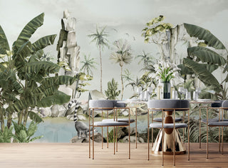 Tropical Self adhesive Wallpaper Peel and stick wallpaper - Luzen&Co